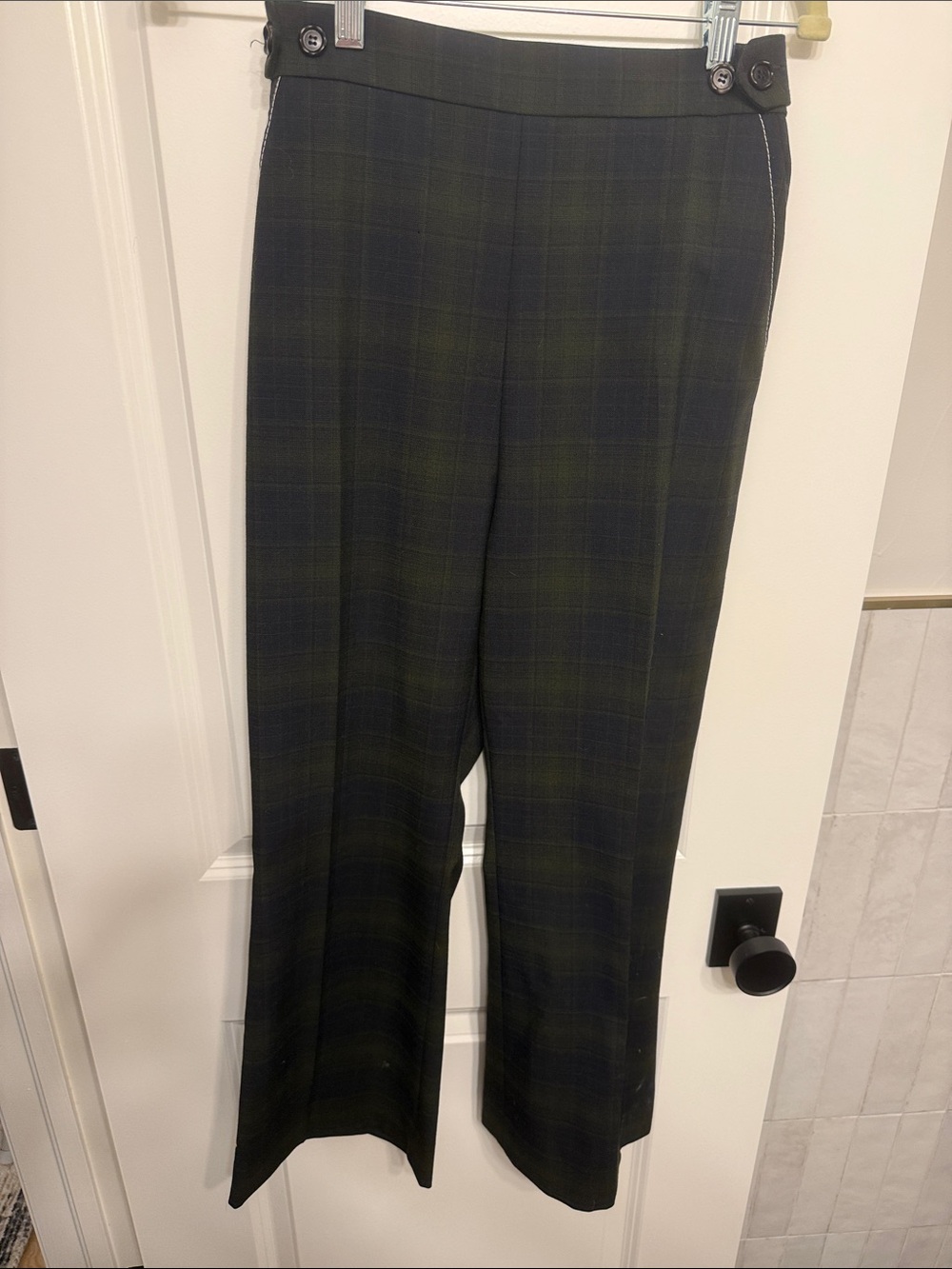 Marni Green Plaid Cropped Trousers